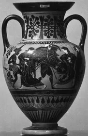 AMPHORA, NECK (ATHENIAN, BLACK-FIGURE)