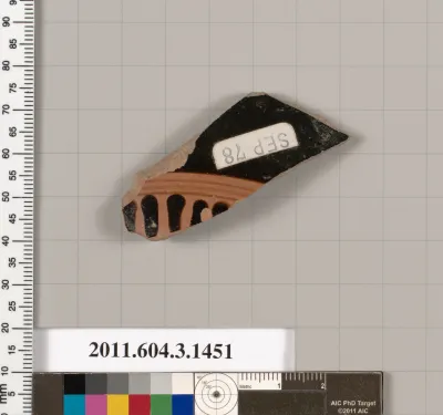 Terracotta fragment of a skyphos (deep drinking cup)