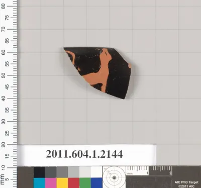Terracotta rim fragment of a kylix (drinking cup)
