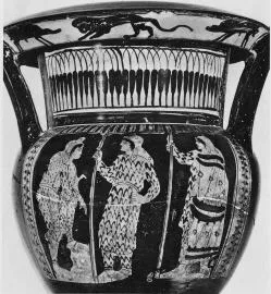 KRATER, COLUMN (ATHENIAN, RED-FIGURE)