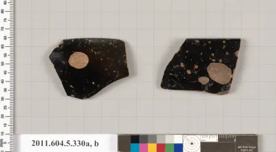 Terracotta rim fragments of kylikes (drinking cups)