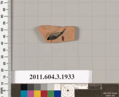 Terracotta fragment of a kylix (drinking cup) or a skyphos (deep drinking cup)?