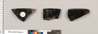 Terracotta rim fragments of kylikes (drinking cups)