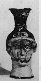 FIGURE VASE, OINOCHOE (ATHENIAN, RED-FIGURE)