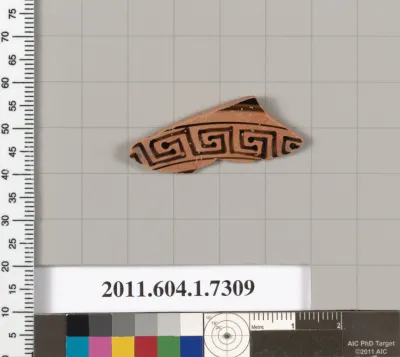 Terracotta fragment of a kylix (drinking cup)