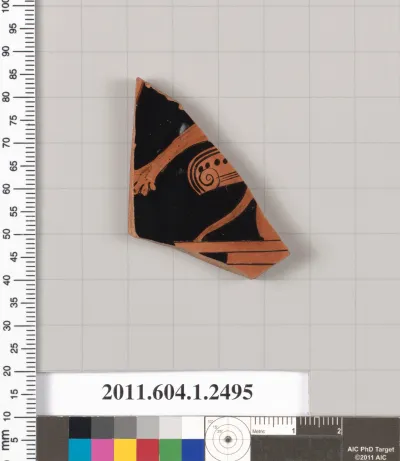 Terracotta fragment of a kylix (drinking cup)