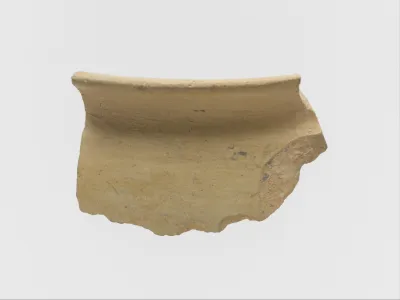 Terracotta rim of a vase
