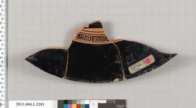 Terracotta fragment of a kylix (drinking cup)