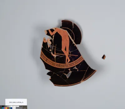 Terracotta fragments of a kylix (drinking cup)