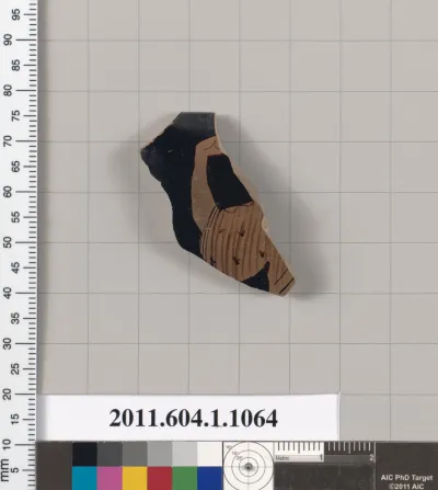 Terracotta rim fragment of a kylix (drinking cup)