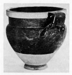 KRATER, COLUMN (LACONIAN, BLACK GLAZE)
