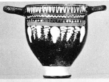 SKYPHOS (SOUTH ITALIAN, GNATHIAN, BLACK GLAZE)