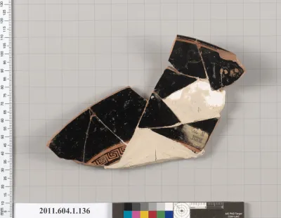 Terracotta rim fragment of a kylix (drinking cup)