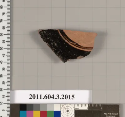 Terracotta fragment of a kylix (drinking cup)