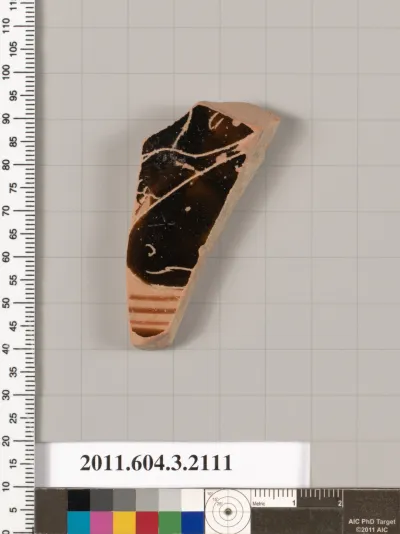 Terracotta fragment of a kylix (drinking cup)