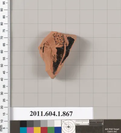Terracotta fragment of a kylix (drinking cup)