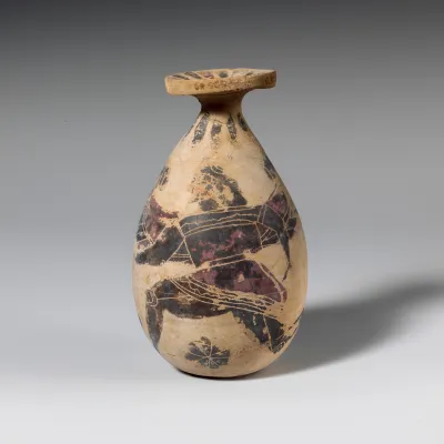 Terracotta alabastron (perfume vase)