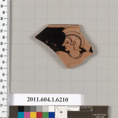 Terracotta rim fragment of a kylix (drinking cup)