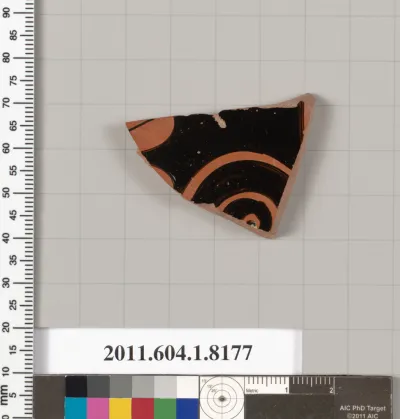 Terracotta fragment of a kylix (drinking cup)
