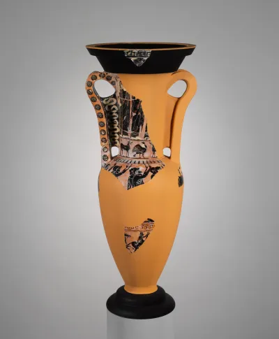 Terracotta loutrophoros (ceremonial vase for water)
