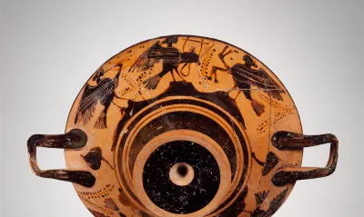 Terracotta kylix (drinking cup)