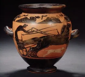 STAMNOS (ATHENIAN, BLACK-FIGURE)