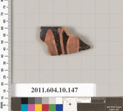 Terracotta rim fragment of a skyphos (deep drinking cup)