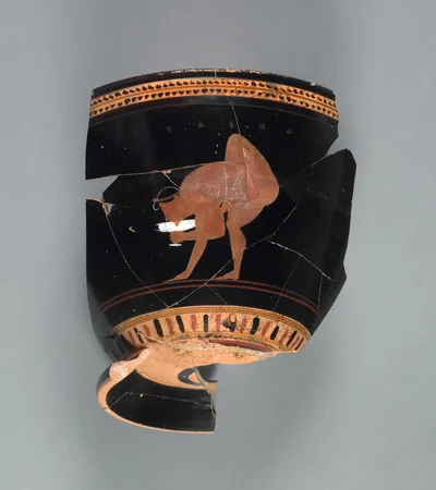 Fragmentary Attic Skyphos in Six's Technique