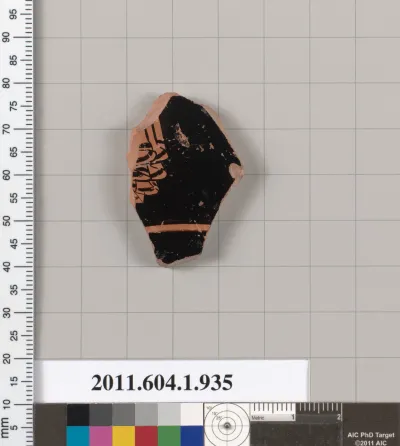 Terracotta fragment of a kylix (drinking cup)