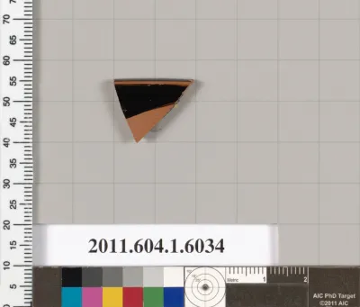 Terracotta rim fragment of a kylix (drinking cup)