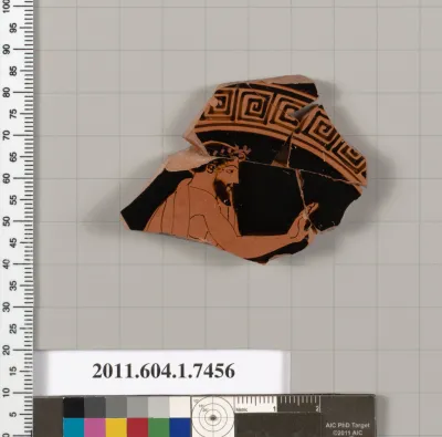 Terracotta fragment of a kylix (drinking cup)