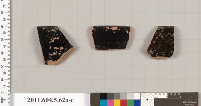 Terracotta rim fragments of kylikes (drinking cups)