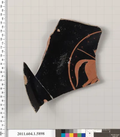 Terracotta fragment of a kylix (drinking cup)