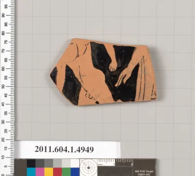 Terracotta fragment of a kylix (drinking cup)