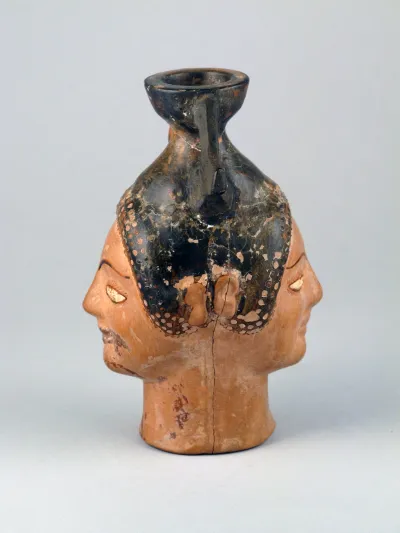 Aryballos in the form of two women's heads conjoined