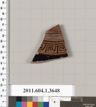 Terracotta fragment of a kylix (drinking cup)