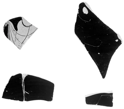 Attic Red-Figure Kylix Fragments (4)