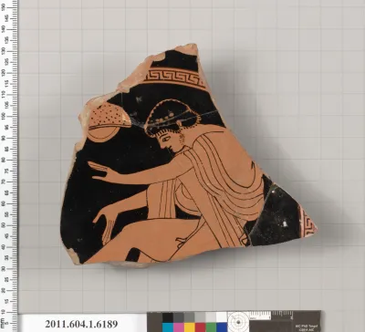 Terracotta fragment of a kylix (drinking cup)