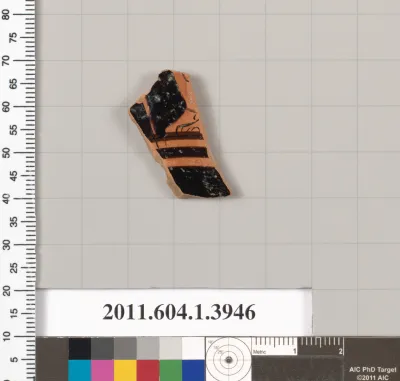 Terracotta fragment of a kylix (drinking cup)