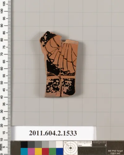 Terracotta fragment of a skyphos (deep drinking cup)