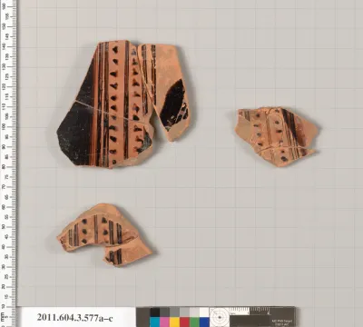 Terracotta fragments of a column-krater (bowl for mixing wine and water)