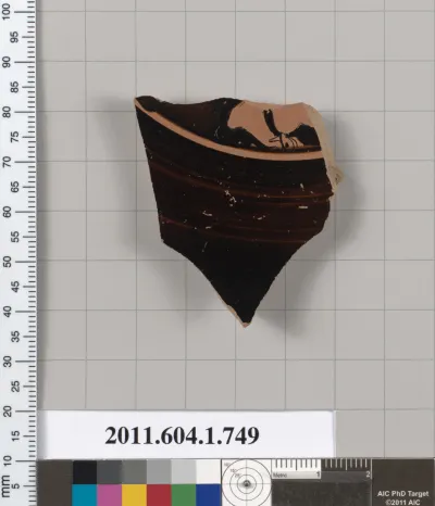 Terracotta fragment of a kylix (drinking cup)