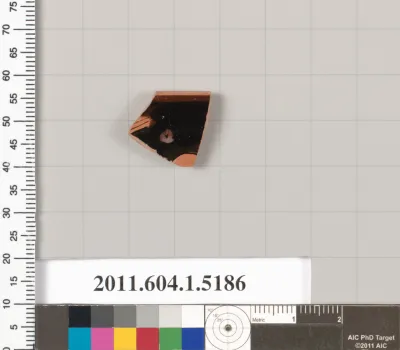 Terracotta rim fragment of a kylix (drinking cup)