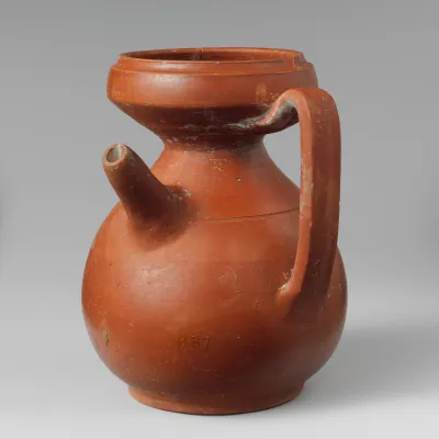 Terracotta strainer jug