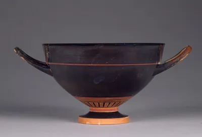 Attic Black-Figure Glazed Skyphos