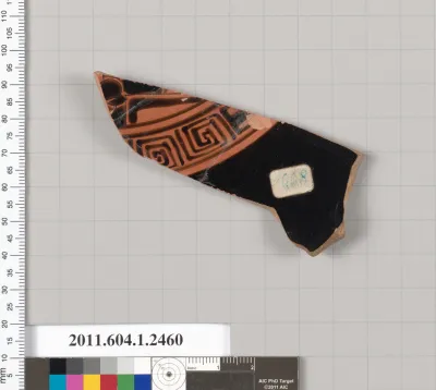 Terracotta fragment of a kylix (drinking cup)