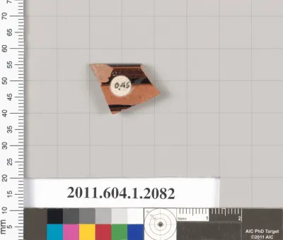 Terracotta rim fragment of a kylix? (drinking cup)