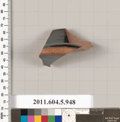 Terracotta fragment of a kylix (drinking cup)