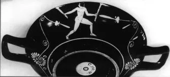 CUP, STEMLESS (ATHENIAN, RED-FIGURE)