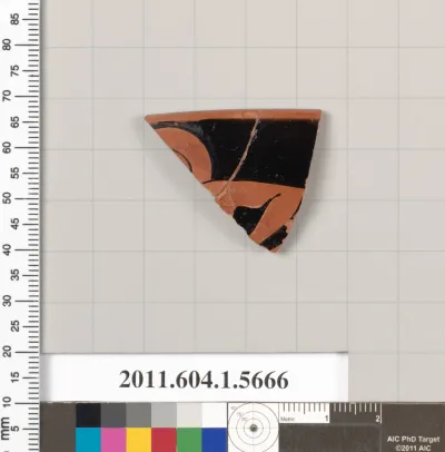 Terracotta rim fragment of a kylix (drinking cup)